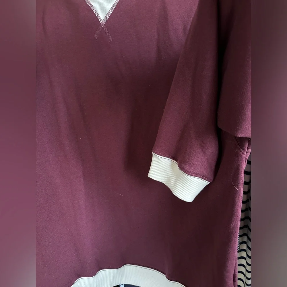 Free People classic crew, color block sweatshirt, size XL, NWT